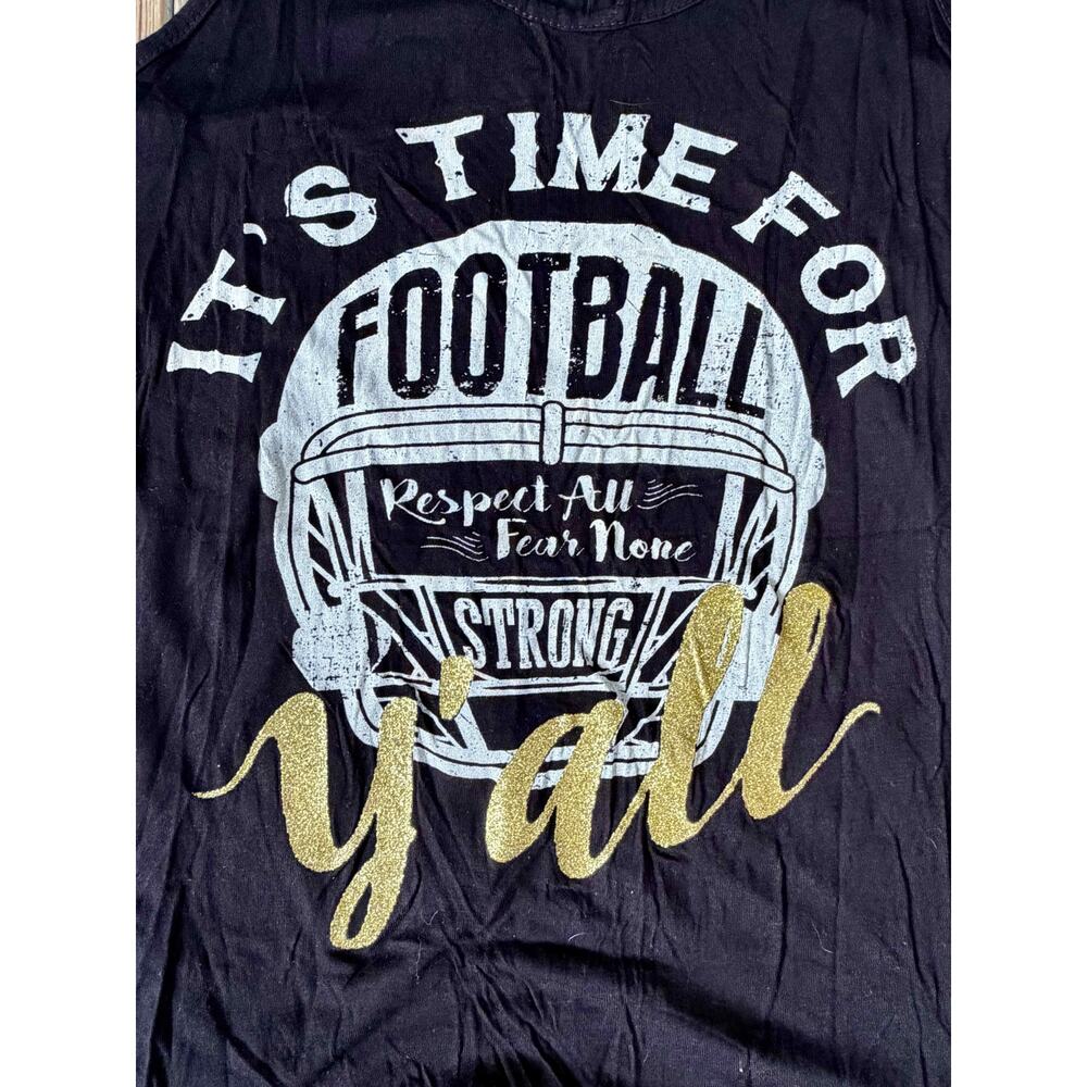 Saints Black Football Tank Size Small Tailgate Racerback Tee Who Dat - Picture 3 of 6